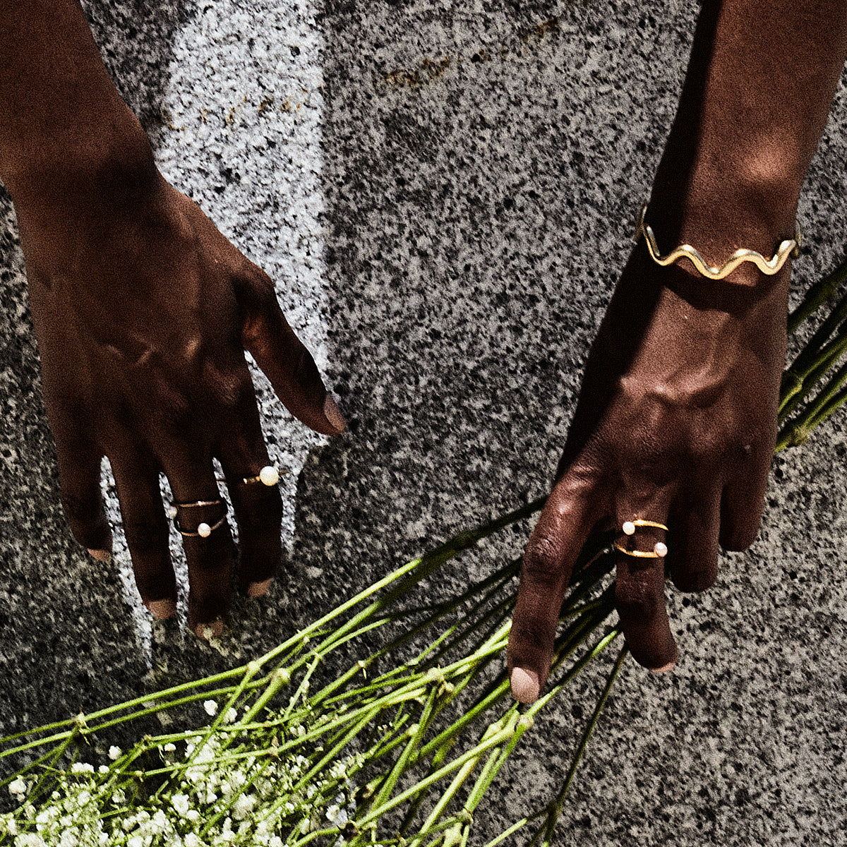 Duo ring- 14k rose gold or yellow gold