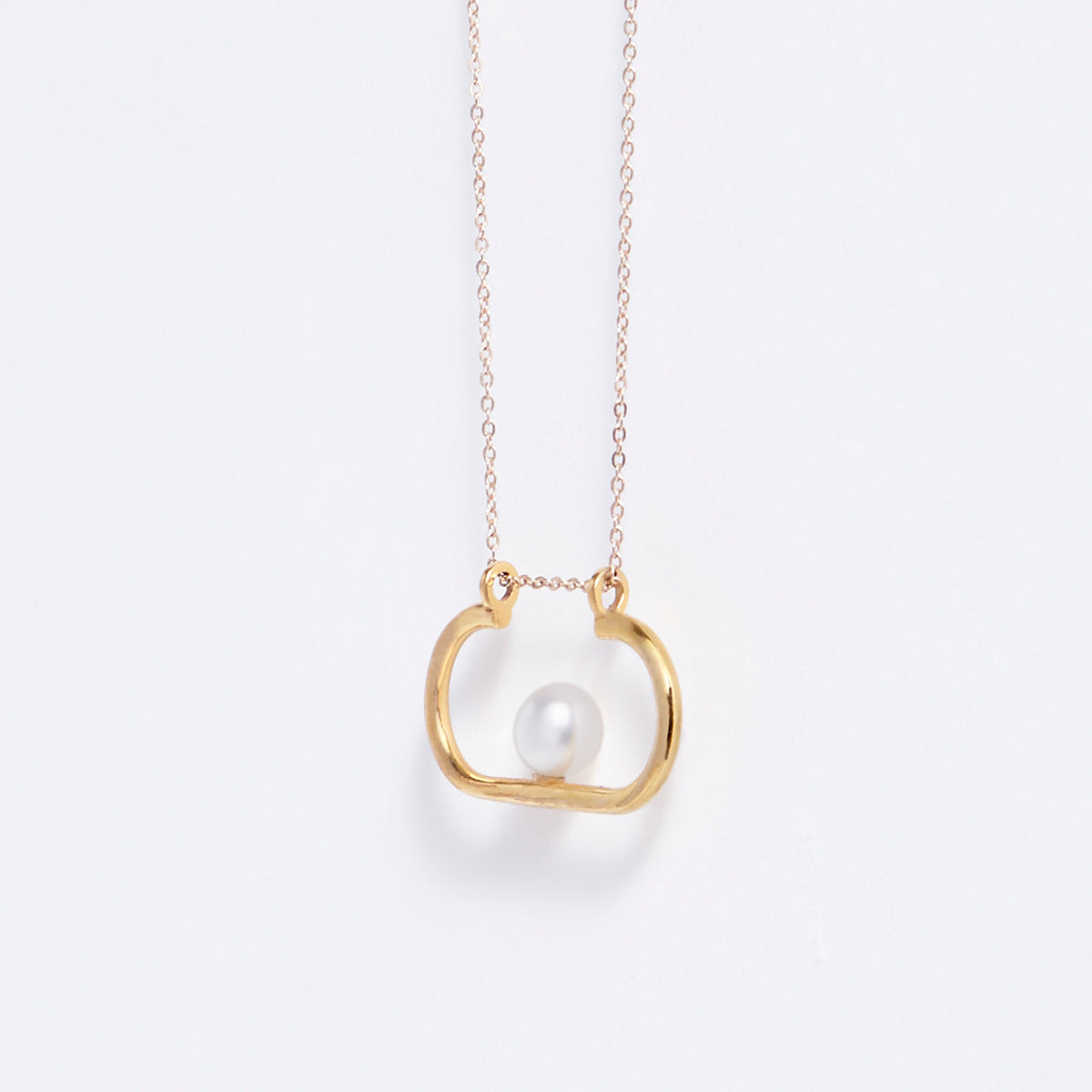Metalepsis minimal modernist pearl Ito necklace 14k gold