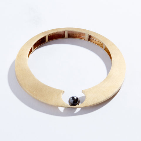 Metalepsis Brass Architectural Jewelry Cuff