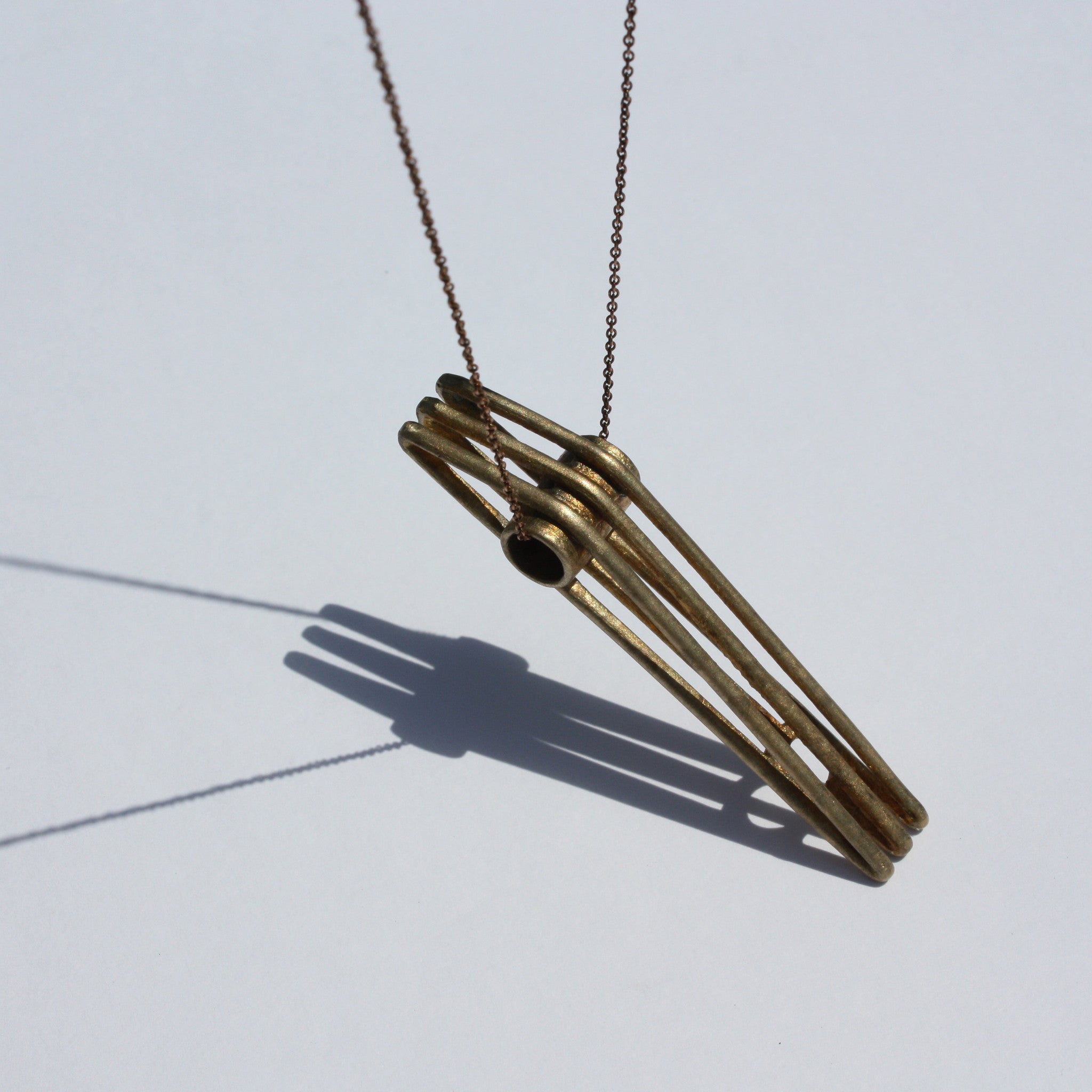 Bridge Necklace - unfinished bronze
