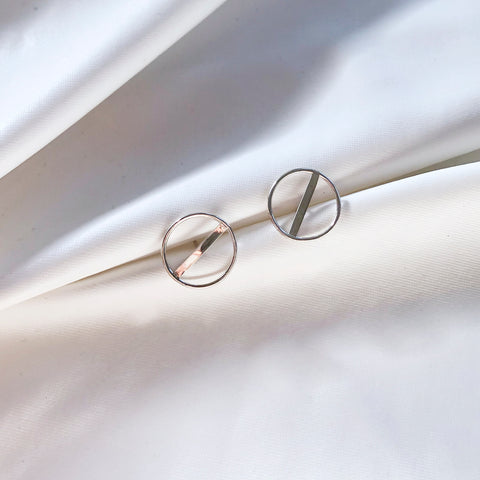 Circle Stud Earrings