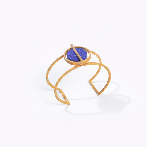 Disc Cuff - blue stone