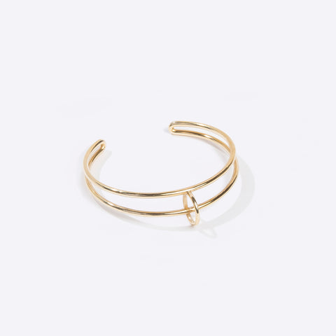 Mobius Float Cuff in Brass