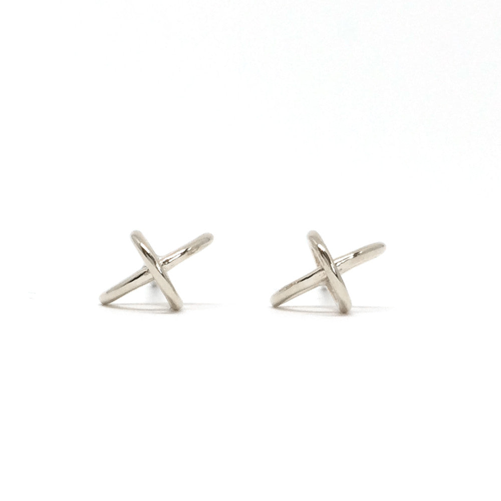 float earring sterling silver front