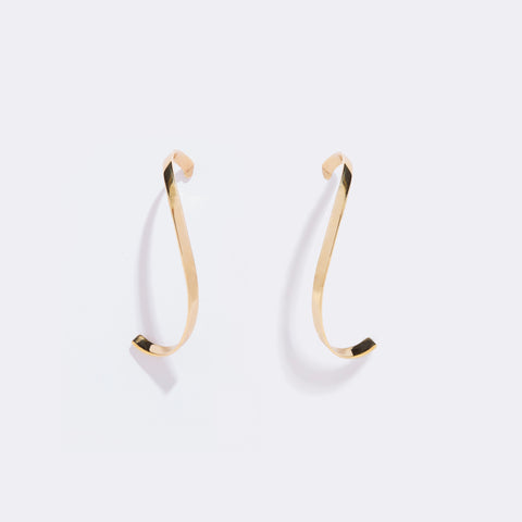 Mobius Earring brass