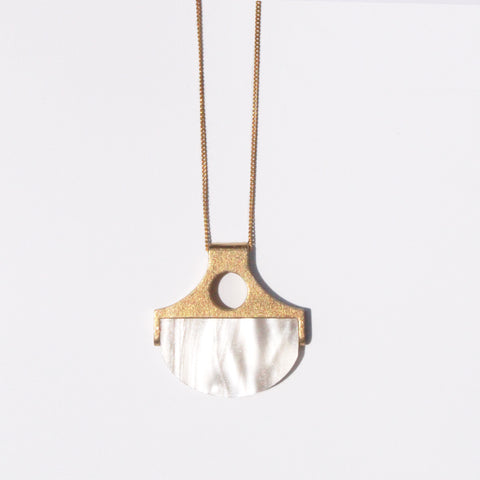 Metalepsis NeoNeo neo-classical pendant pearlescent brass