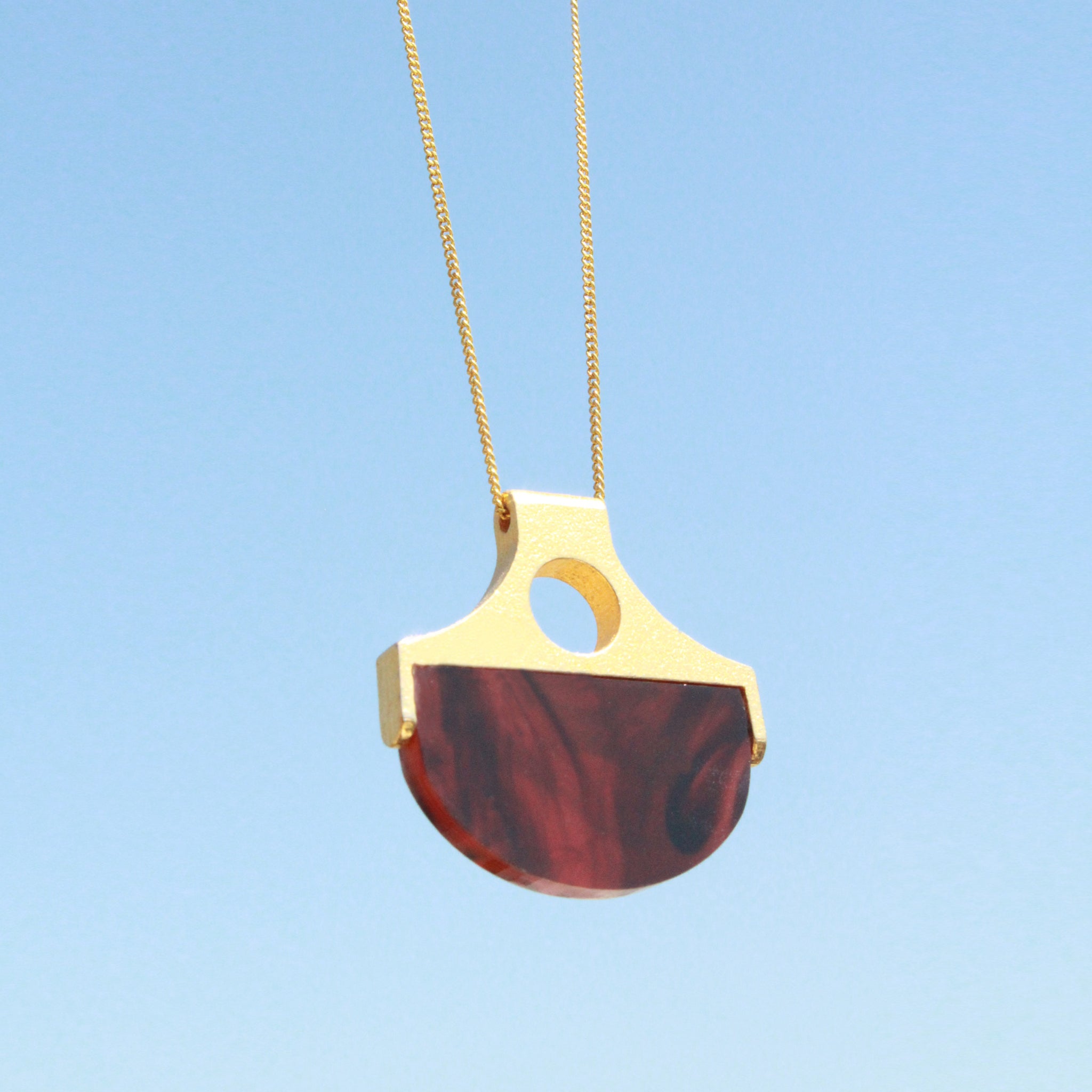 Metalepsis NeoNeo neo-classical pendant pearlescent brass tortoise