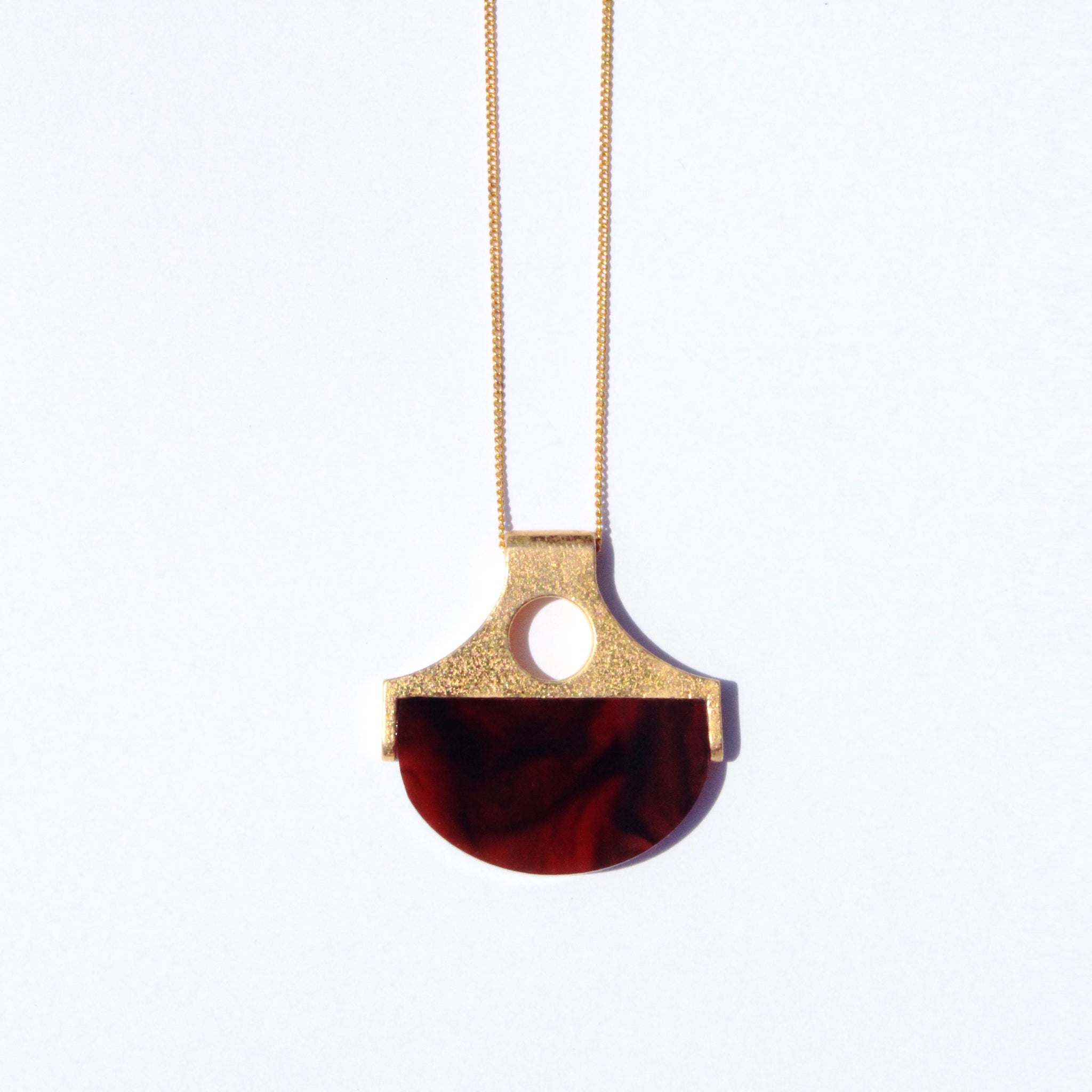 Metalepsis NeoNeo neo-classical pendant pearlescent brass tortoise