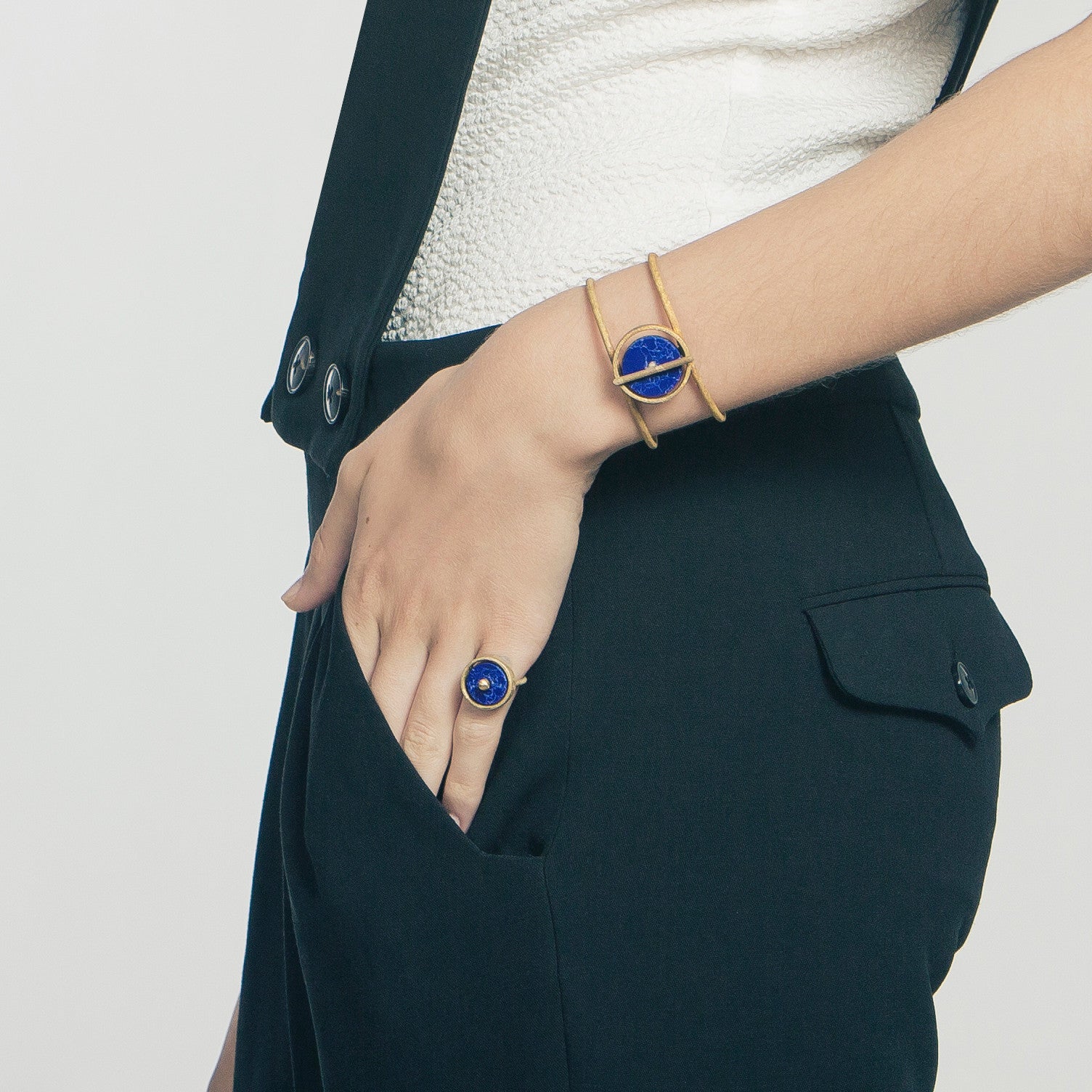 Disc Ring in Blue