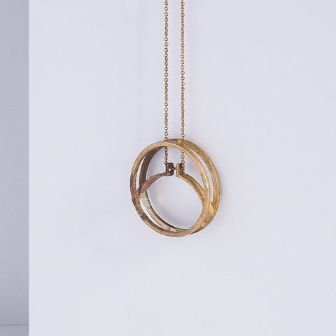 eclipse necklace - unfinished bronze
