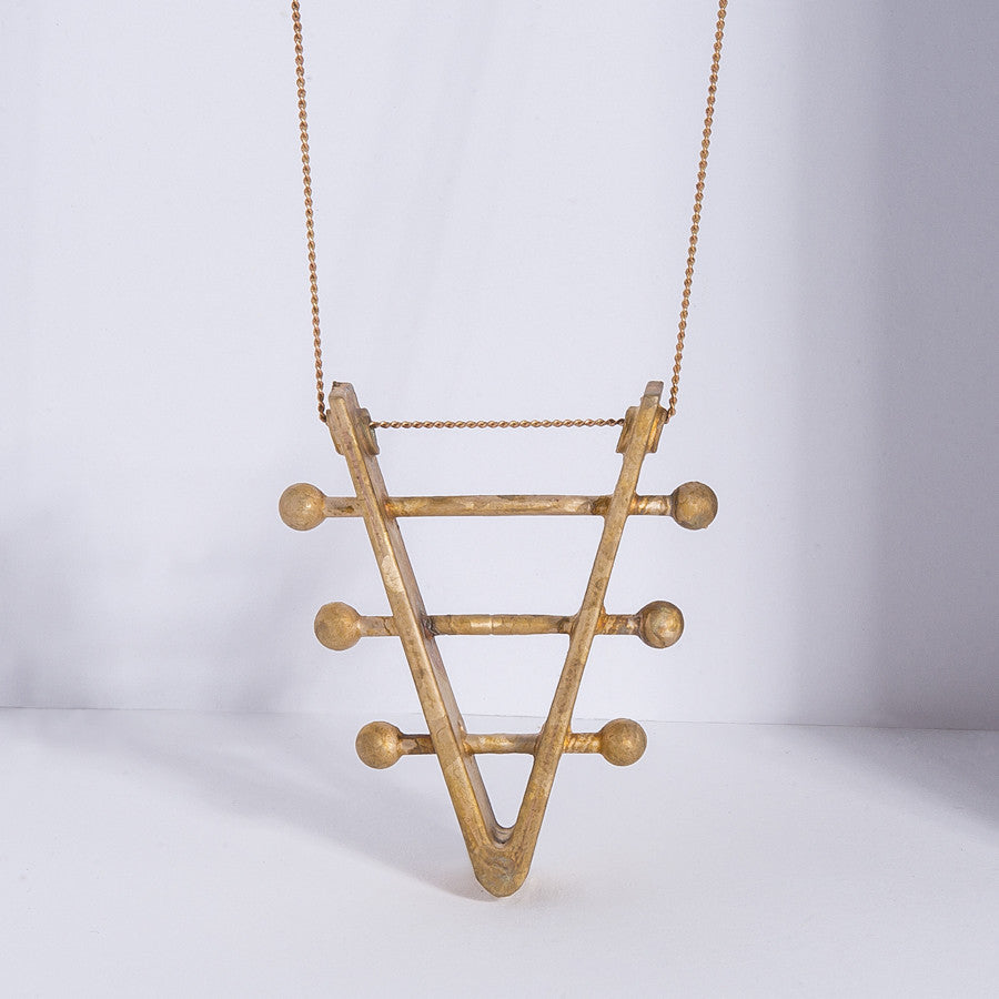 Soundboard Necklace - unfinished bronze