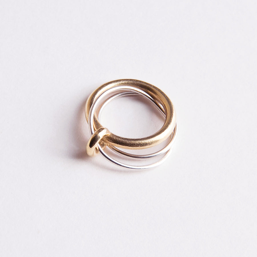 Ternary Ring Silver and Brass